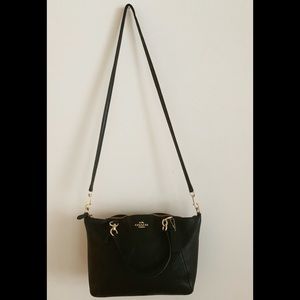 Black Coach Leather Crossbody Bag
